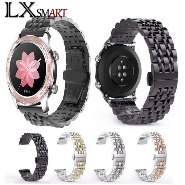 

suitable for huawei smart watch 2pro dream seri gt / magic seven bead stainls steel gold strapjk