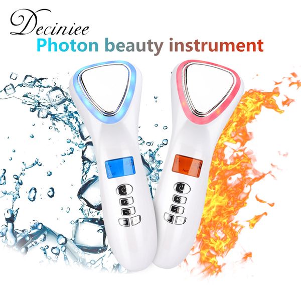 

led face lifting ultrasonic cryotherapy cold hammer light pn facial machine massager face tighten wrinkle remover beauty