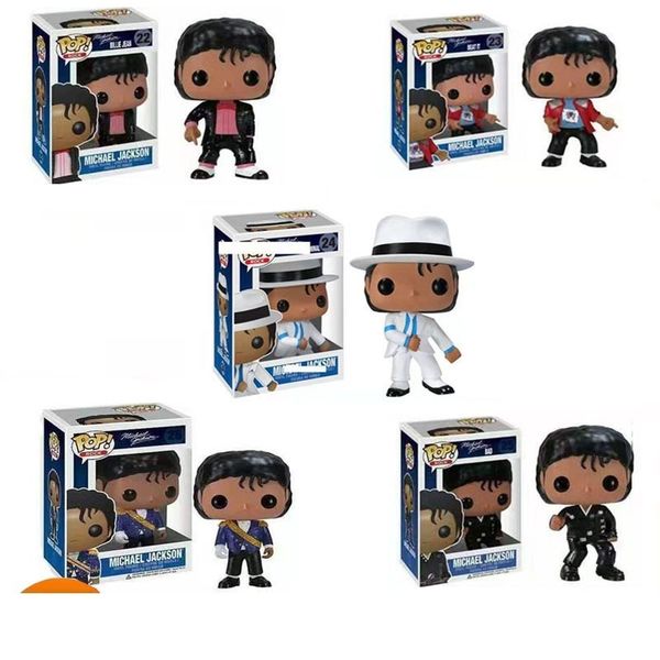

5 styles funko pop michael jackson action figures doll toys 10cm pvcÂ action music superstar doll model toys kids gift