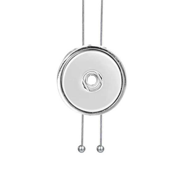 

fashion snap jewelry tassel sweater chain snake chain necklaces 18mm snap button necklace for women girls diy acc bbyktt, Silver