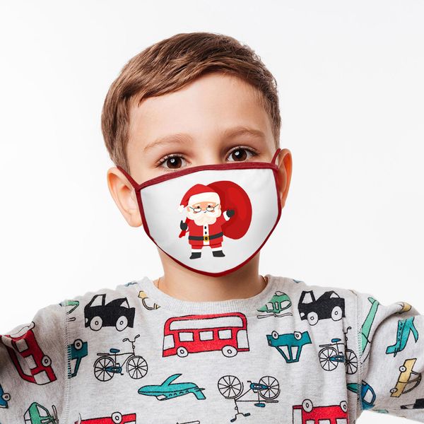 

new children's year washable exhaust fashion mascarilla sunscreen funny face breathable cycling christmas 5pcs mask #gm