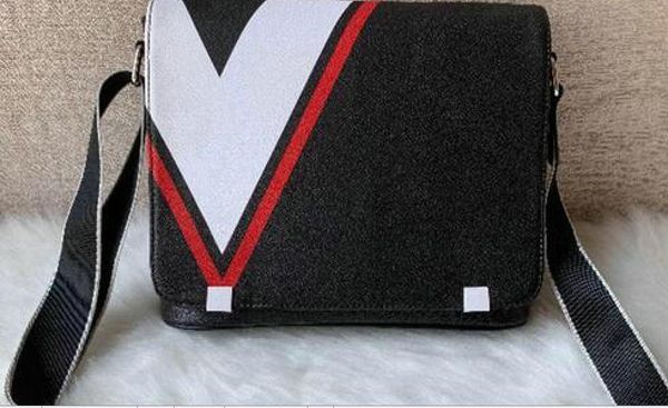 

new new famous classic designer fashion men leather messenger bags cross body bag school bookbag shoulder bag briefcase 28cm, Black;red