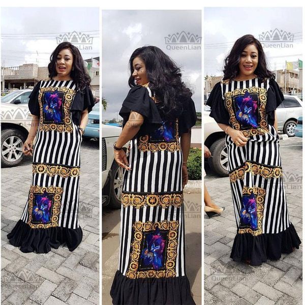 

new fashion bazin print dashiki yamadou elastic sleeve loose style traditional african dress for women(cptw02)1, Red