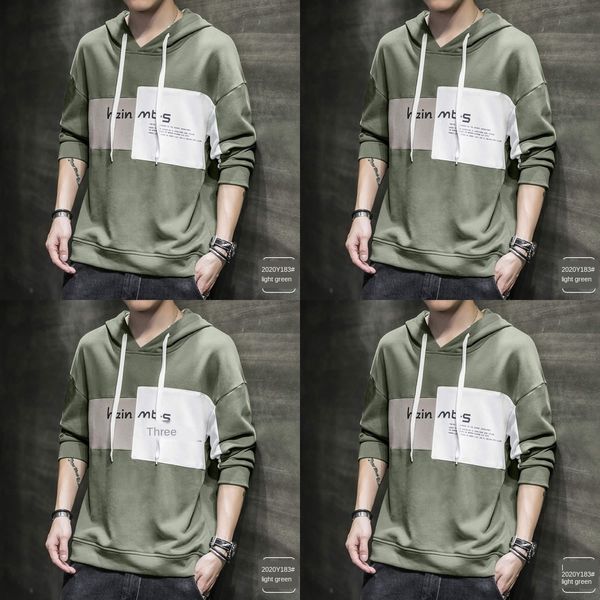 

autumn 2020 new hoodie sweater hoodie men's wear ins fashion casual young students print men's long sleeve sweater 5ke8u, Black