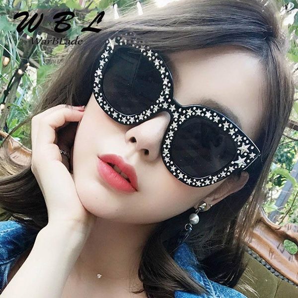 

sunglasses warblade 2021 classic fashion cat eye for women eyewear sun glasses driving shades female retro frame uv4001, White;black