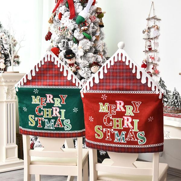 

christmas chair covers merry christmas printed dustproof chair hat table decors decorations for home banquet party