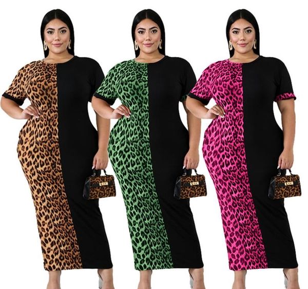 

women plus size maxi dresses eleagnt leopard pencil dress & club summer clothing l-4xl holiday evening party dresses selling 0055, Black;gray