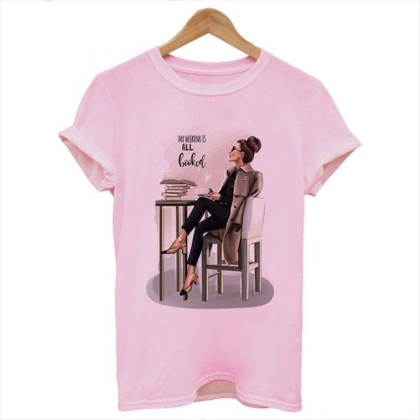 

women white 2020 harajuku thin section t shirt summer fashion my weekend is all booked elegant letter tshirt leisure t shirt