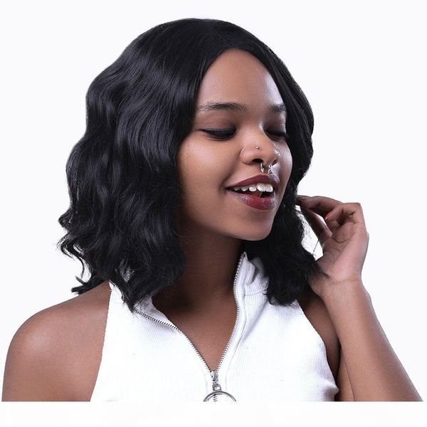 

virgin ramy hair 4x4 lace closure wig short water wave bob hair wigs preplucked with baby hair brazilian indian malaysian tiffanyhair sotre, Black;brown