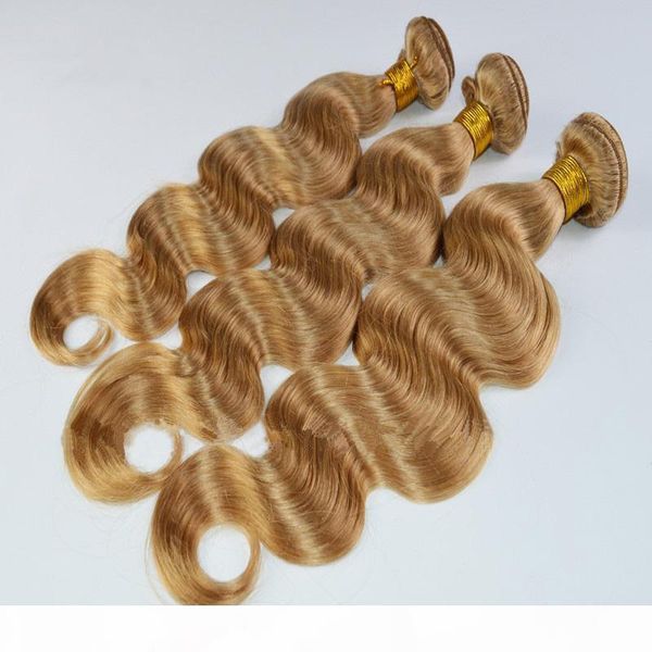 

new arrival 27# pure clolor straight virgin hair weaves honey blonde brazilian human hair 3 bundles lot body wave hair extensions, Black