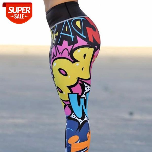 

normov women leggings digital printing workout leggings high waist ankle-length push up slim mujer fitness feminina #xl7t, Black;white