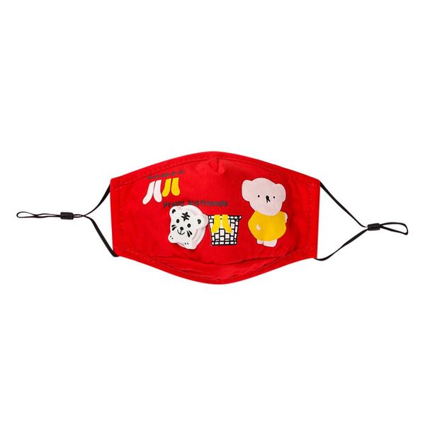 

1шт дети маска открытый ветрозащитный туманной дымке pm2.5 ватный фильтр маска для лица для детей регулируемая многоразовые защитная маска w