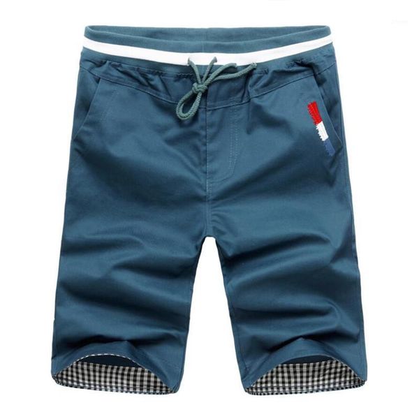 

men casual shorts new 2020 summer mens elastic waist workout shorts knee length male cotton casual sports short pants1, White;black