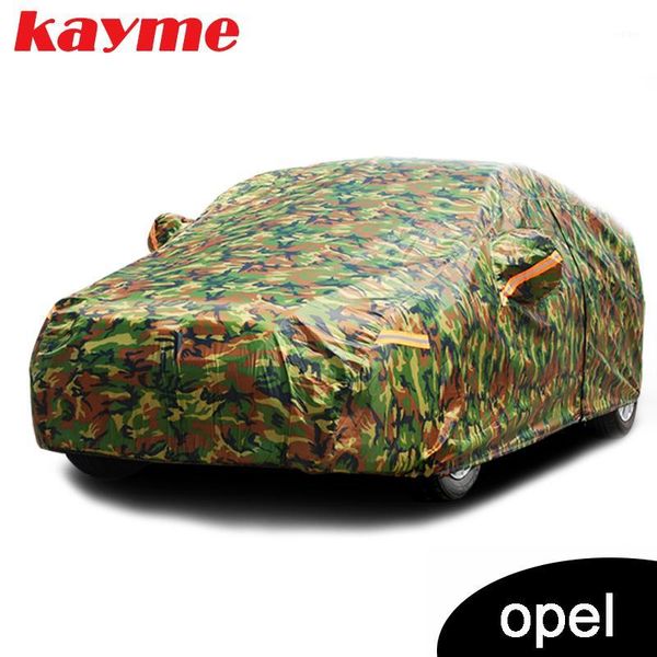 

kayme waterproof camouflage car covers outdoor sun protection cover for corsa vectra h astra corsa insignia mokka1