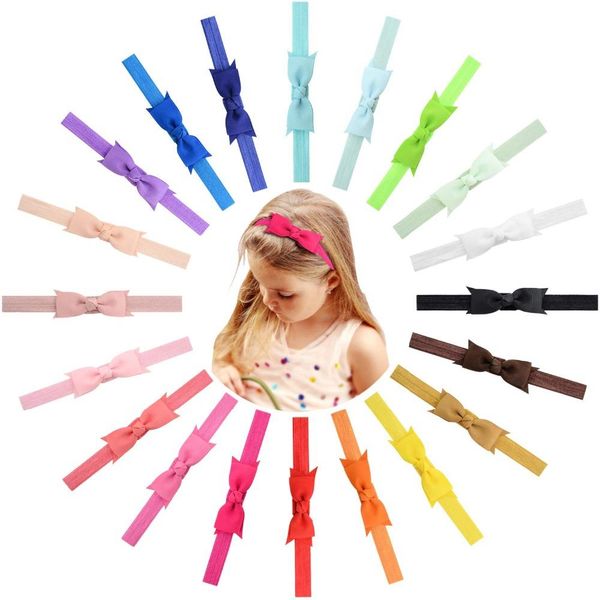 

20 шт. / лот 3 '' boutique bow headband bowknot повязки для детей для детей для девочек аксессуары для волос малышные волосы летом стиль гол