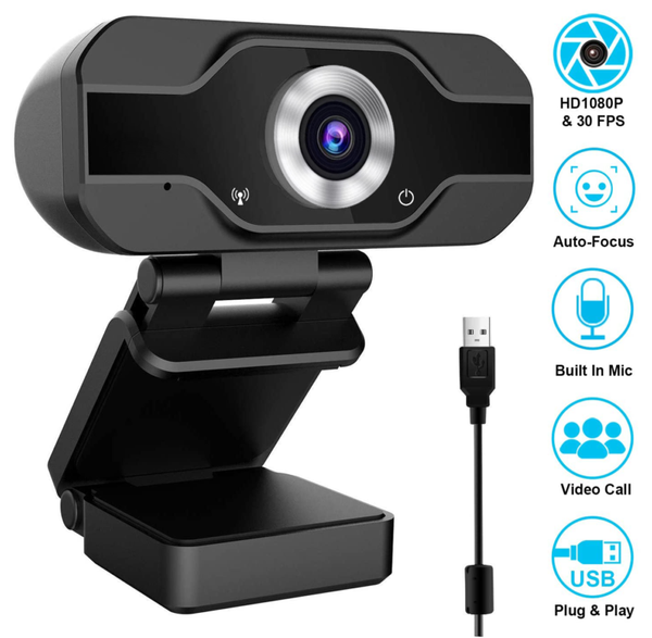 

1080p hd webcam auto focus web camera with mic video call for pc lapand deskvideo camera