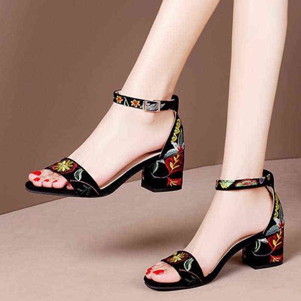 

dress shoes sandalias de talla grande 41 para mujer zapatos de vestir de tacÃ³n alto con correa en el tobillo con flores para verano 8113n 22, Black