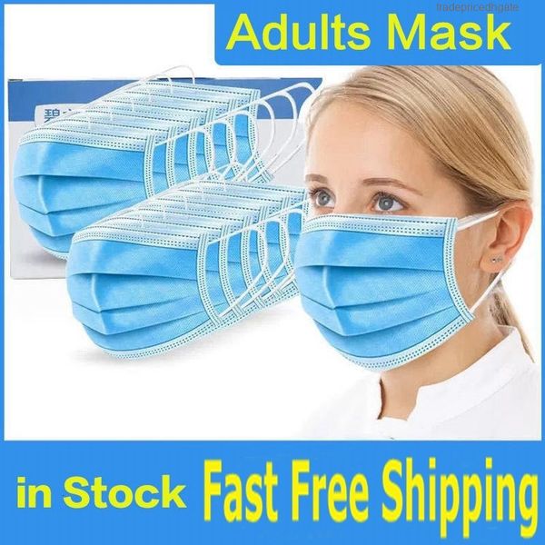 

mouth layers disposable face 3 mask filter protective dustproof earloop non woven anti dust masks home use comfortable facemask