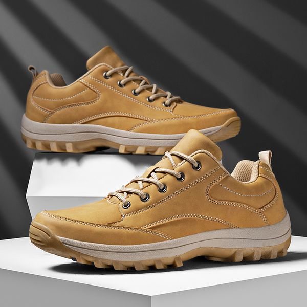

men winter snow waterproof leather sneakers super warm men's outdoor male hiking boots work safety shoes, Red;white