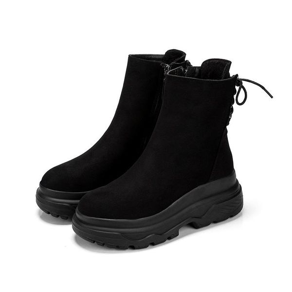 

boots autumn and winter thick bottom platform cake with women's shoes, Black