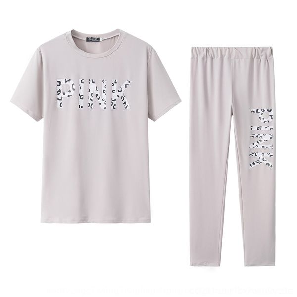 

myhqc zp4fe fashion english pants english suit offset printing letter pattern printing sports two-piece fashion casual suit 9469#2020, Gray