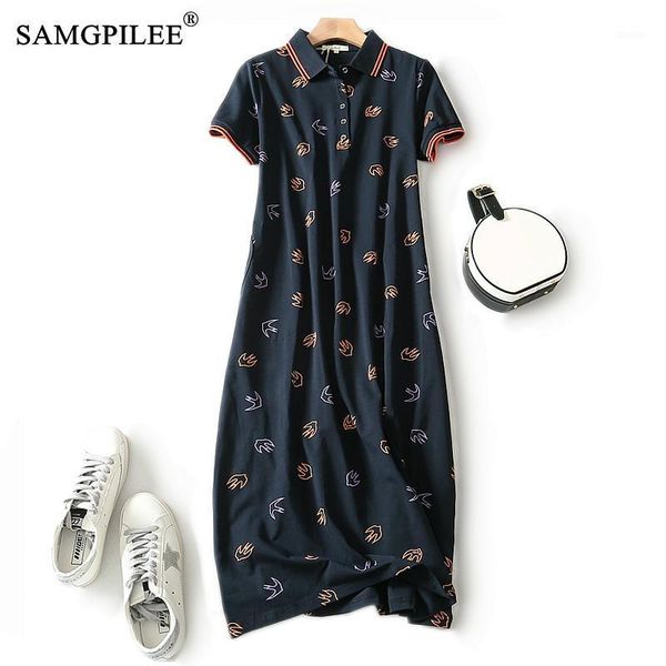

casual dresses long shirt women 2021 print turn-down straight dress female pockets cotton summer clothes for women1, Black;gray
