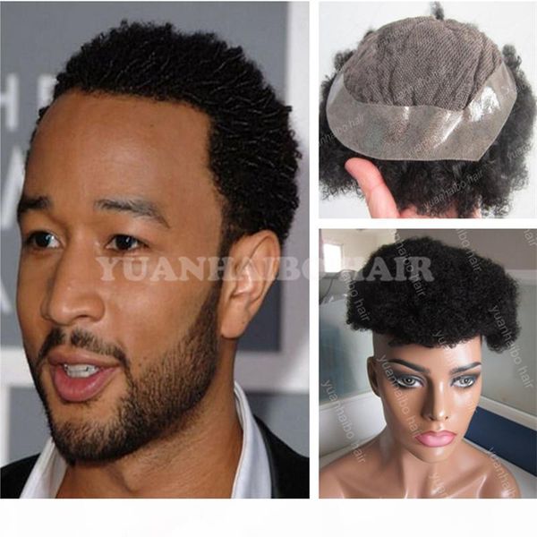 

лучшие предложения по продаже 6inch 1b цвет богородица малазийского волос короткого toupee afro тупею для мужчин бесплатной доставки, Black