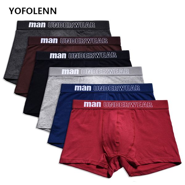 

4 pcs/lot cotton underwear men boxer underpants for male mens boxers calzoncillos hombre panties shorts boxershorts man lj200922, Black;white