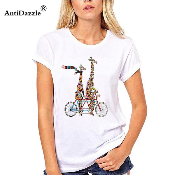 

new novelty prined giraffes days lets tandem design women 2017 fashion summer short sleeve girls white sport sweatshirt hoodie t shirt