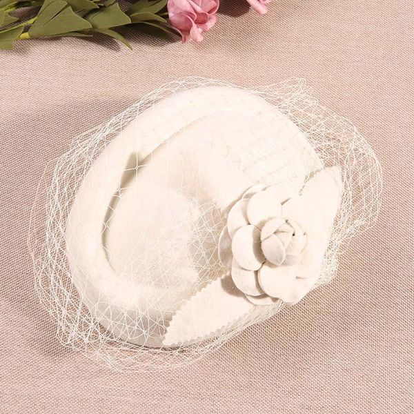 

2019 fascinating fedoras elegant female wool felt mesh bow floral pillbox hat with veils ladies fascinator wedding hats lm052 h jllqgu