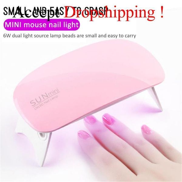

2color portable 6w nail dryer machine 6 led uv lamp micro usb cable home use nail uv gel varnish dryer art tools1