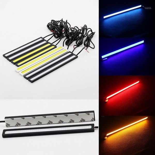 

other lighting system 2 pcs 17cm universal daytime running light highlight cob drl led car lamp external lights auto waterproof styling lamp