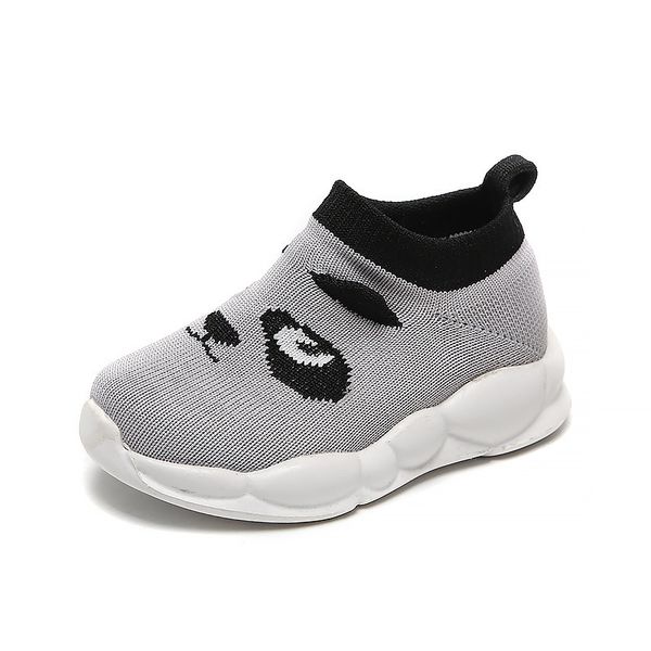 

fabric sneakers socks stretch kids breathable cartoon boys children's girls sport casual shoes 2020 spring new, Black;red