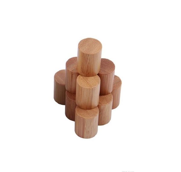 

5ml 10ml essential oil roller bottles clear glass roll on perfume bottles with natural bamboo cap stainless jllyqb lucky2005