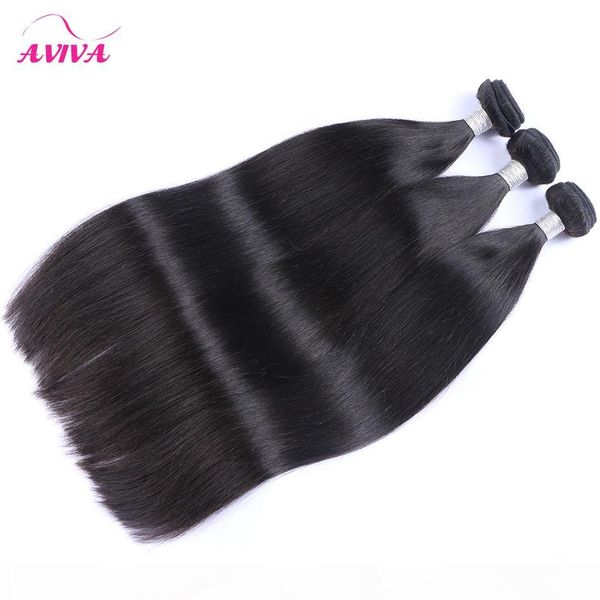 

перуанский virgin hair straight 100% человеческих волос переплетений 3 связки необработанные virgin перуанский шелковистые прямые волосы rem, Black