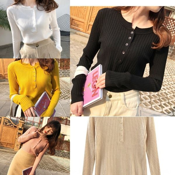 

autumn 2020 new low crew neck leaky collarbone t-shirt sweatert-shirt sweaterwomen's slim short bottom sweater with thin xk6ph xk6ph, White;black