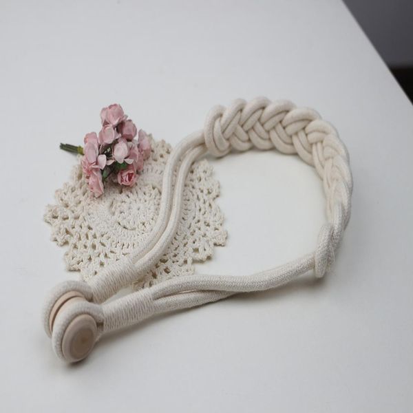 

1pc magnetic curtain tiebacks hand woven cotton room accessories curtain holder clip rope strap buckle curtain tie back h bbypbf