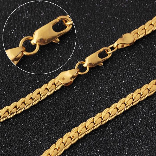 

2020 men's fashion luxury gold chain necklace personality compressed simple steel titanium chain accessories jewelry for men, Silver