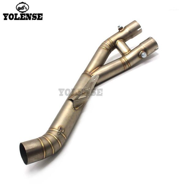 

for yzf-r1 yzf r1 yzfr1 2015 2016 2017 2018 titanium alloy motorcycle mid pipe motorbike middle link exhaust muffler1