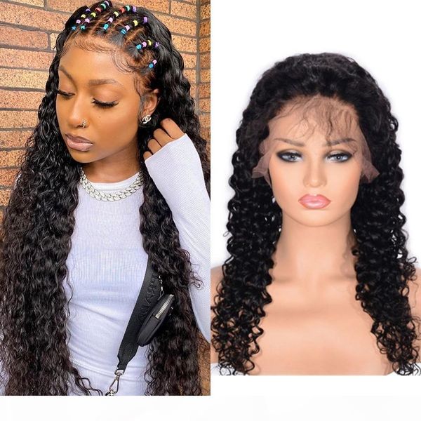 

peruvian human hair wigs for women 360 lace frontal wigs glueless deep curly u part wigs with straps, Black;brown