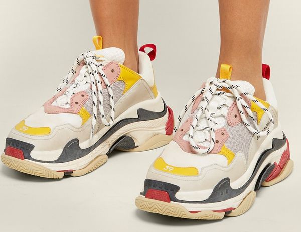 

17fw balÃ©ncÃ­agÃ¡ triple s fashion designer shoes platform sneaker for men women black bred white green pink mens casual shoe outdoor sneaker