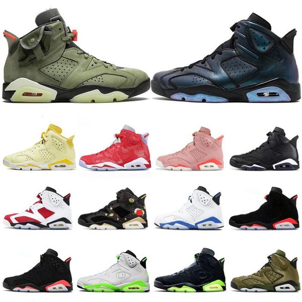 

6 dmp travis scotts new 6s men basketball shoes alternate hare unc flight trainers washed denim black infrared sports jumpman sneakers