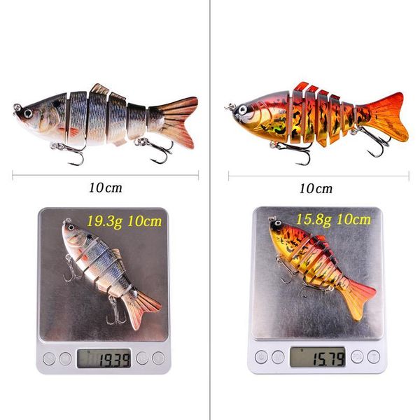 

fishing wobbler lifelike 6/7 segment swimbait crankbait hard bait slow 10cm 17g 15g isca artificial lures fishin qylapv