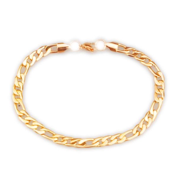 

fashion jewelry chain link bracelet promotion stainless steel rose gold color jewellery biker man women hf035, Black