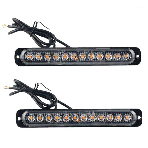

1pc led brake running water turn signal tail light 12 amber white strobe light truck hazard beacon flash warn emergency 12-24v1