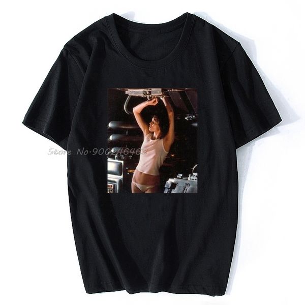 

sport alien 1979 horror sci-fi movie ellen ripley sigourney weaver white tshirt new brand sale cotton funny t shirts