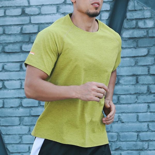 

running jerseys breathable men quick dry t-shirts slim fit tees sport 's fitness gym t shirts muscle tee1, Black;blue