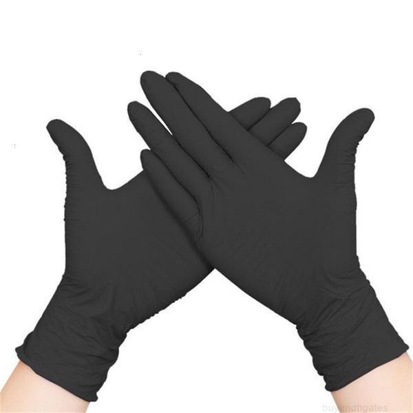 

wholesale black food grade waterproof allergy disposable work safety nitrile gloves mechanic fast deliveryacngreatc