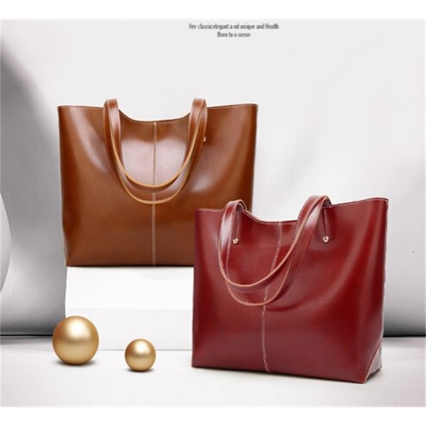 

Black Friday 2020 Women Cowhide PU Leather Shoulder Bag Tote Handbag Purse New Handbags Large Capacity Of Crossbody Bags