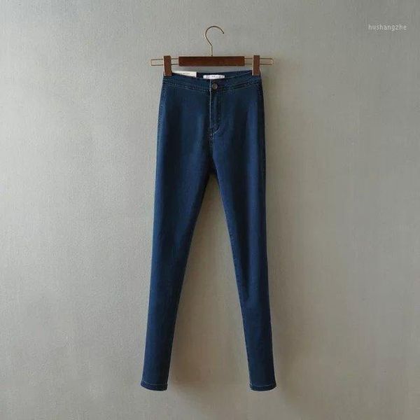 

obrix women's denim jeans casual elastic solid pencil pants for women1, Blue